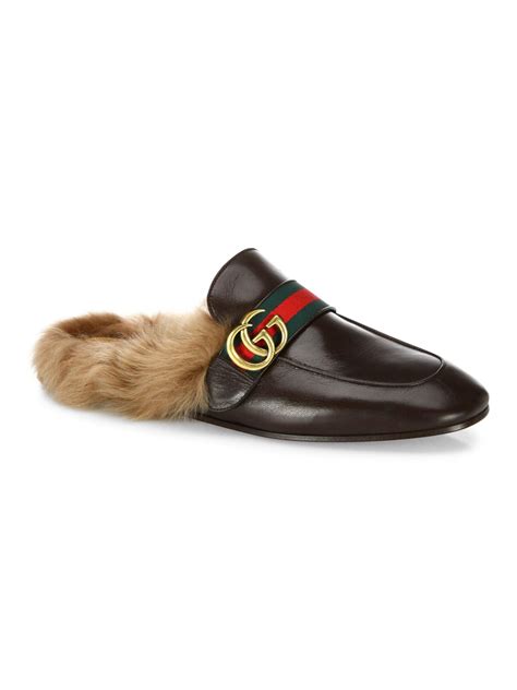 saks gucci princetown|gucci princetown slippers.